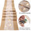 Ensemble de 6 chemins de table en toile de jute avec guirlandes lumineuses à DEL en dentelle rustique naturel et jute Boho pour décor de Thanksgiving (classique, 12 po x 108 po)