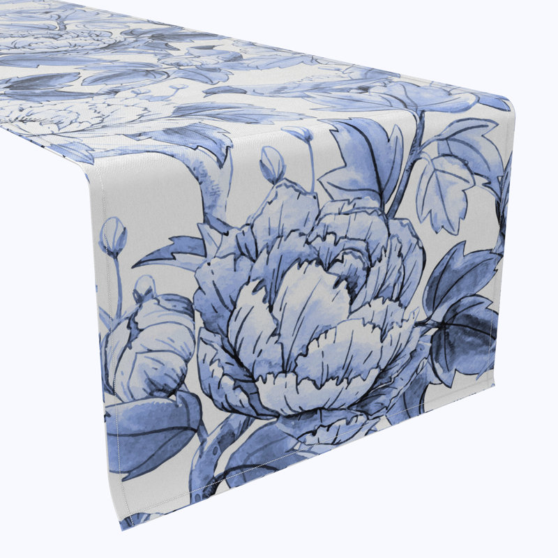 Floral 225 Cotton Table Runners, 90" x 16"