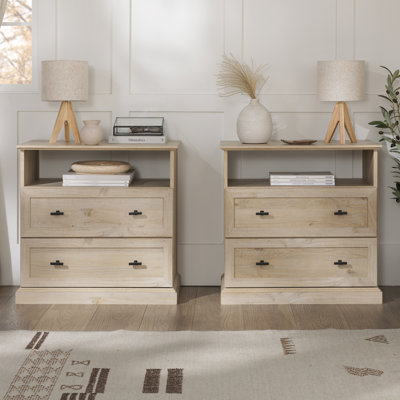 Classic Open-Top 2-Drawer Side Tables