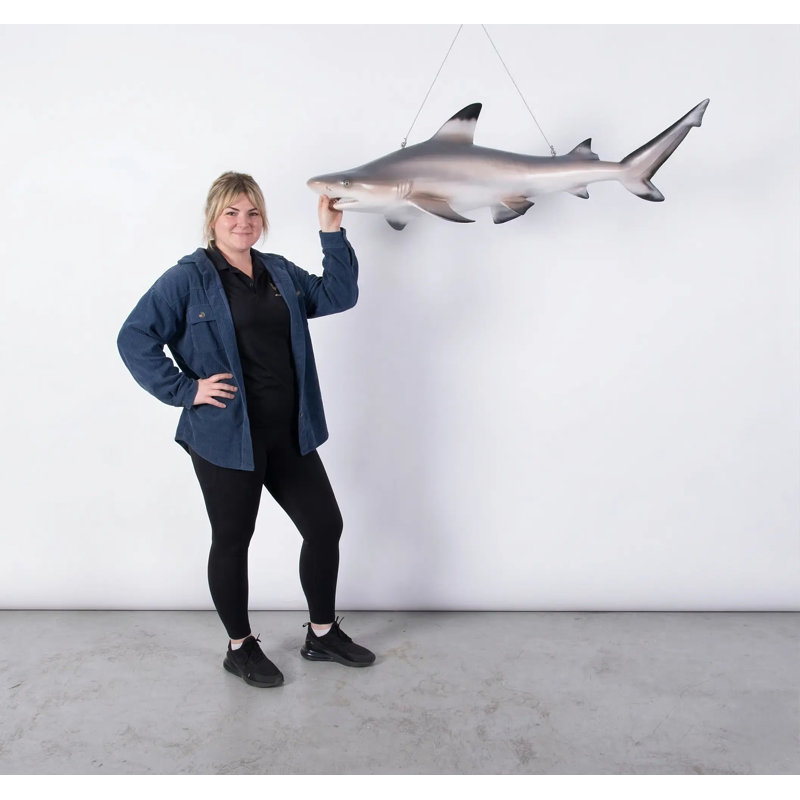 Black Tip Shark Statue