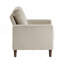Chaise de salon contemporaine en velours côtelé taupe avec coussin confortable en bois massif 1pc-2031034793