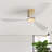 52 Inch Low Profile Ceiling Fan DC 3 Solid Wood Fan Blade Noiseless Reversible Motor Remote Control Without Light