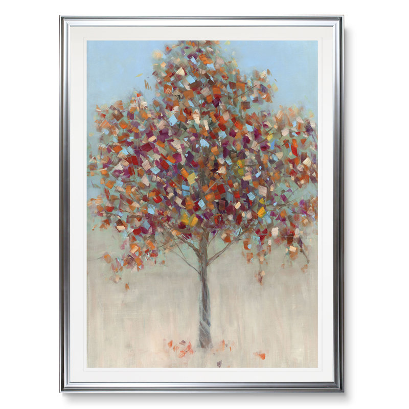 « confetti tree », impression, Cadre argenté, H 24 po x l 20 po x P 1,5 po