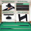Table de billard pliable de 53 po, table de billard autoportante avec rangement pour queues de billard, conception verticale peu encombrante, cadre robuste pour les salles de jeux, les salons et les appartements-126323859-126323858