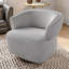 Fauteuil demi-tonneau, fauteuil de lecture rembourré, fauteuil d'appoint avec base à 360 degrés