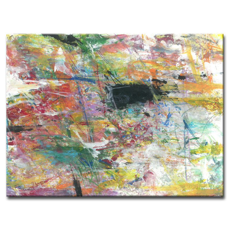 « technicolor space »-impression sur toile tendue, H 20 po x l 30 po x P 1,5 po