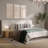Byes Cream Boucle Extended Headboard Boucle Bed Frame-91978040