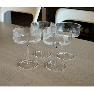 Set Of 4 Coupe Glasses Vintage Cocktail Glasses,Cocktail Glassware Gift Set