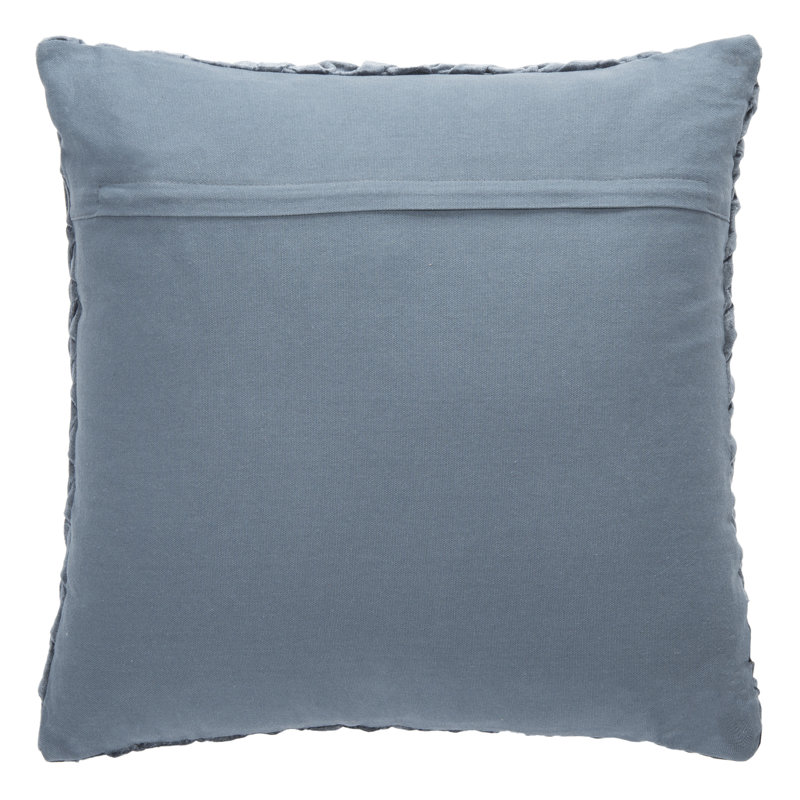 Dusty Blue Chevron Braided Texture 19" Square Throw Pillow
