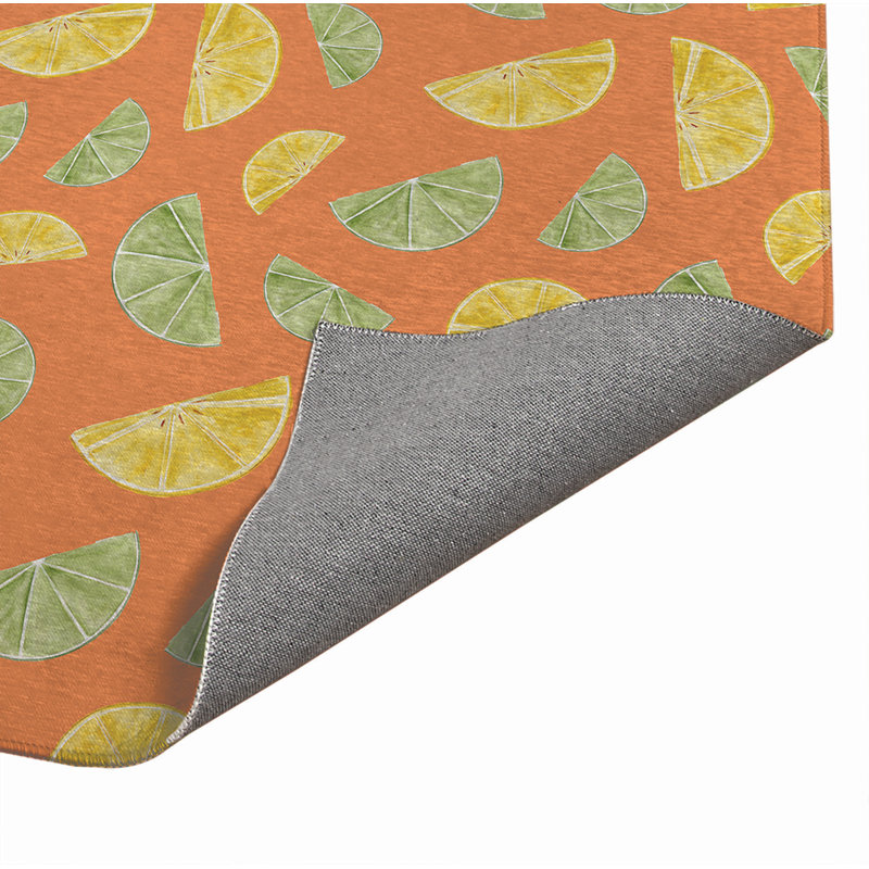 Limes et citrons d'été, L 60 po x L 84 po, Orange