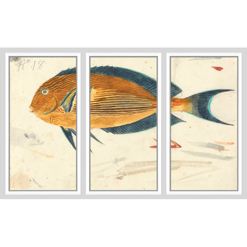 Triptych Fish Painting