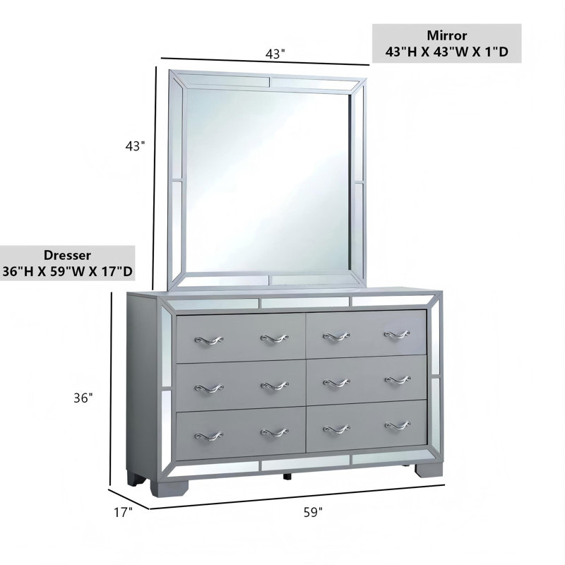 Commode (sans miroir), argent