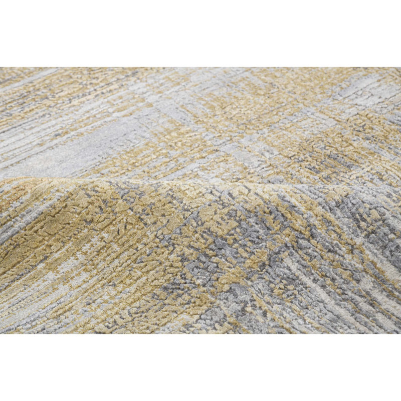Hand Knotted Abstract Indoor Rug, Rectangle 9' x 12'