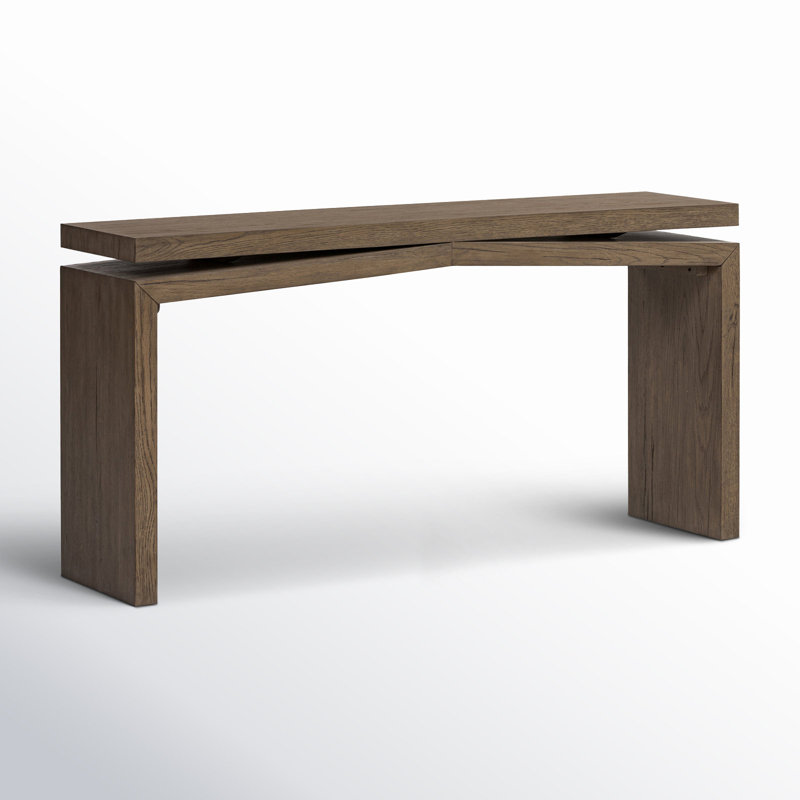 Henn Solid Wood Console Table, Rustic Gray, 30.75" H x 60" W x 15" D