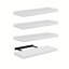 4 Pieces 80cm MDF & Thick Steel Bracket Floating Shelves