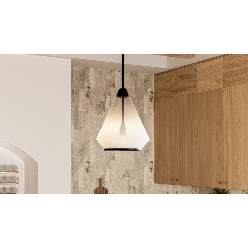 Mini-luminaire suspendu 1 lumière Haze, Matte Black