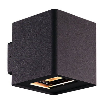 Crest Outdoor LED Wall Light, Black