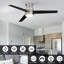 Ventilateur de plafond encastré intelligent de 52 pouces avec lumière DEL intégrée, commande murale