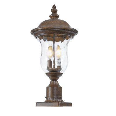 Gustavo Outdoor Post Laterns with Clear Glass Shade (Bulb Not Included)