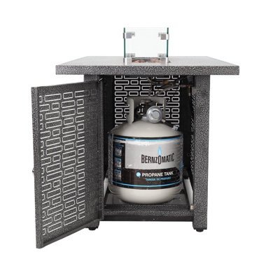 Laquanna Rectangle Steel Propane Smokeless Fire Pit Table with Hidden Fuel Tank