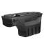 Coffre de rangement verrouillable pour benne de pick-up, 25 litres (6,6 gal), en ABS, avec cadenas à combinaison, étanche, fixation latérale, côté passager, pour Ford F-150 (2015-2021), noir.