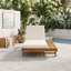 Chaise longue d'extérieur réglable en bois d'acacia-133225549