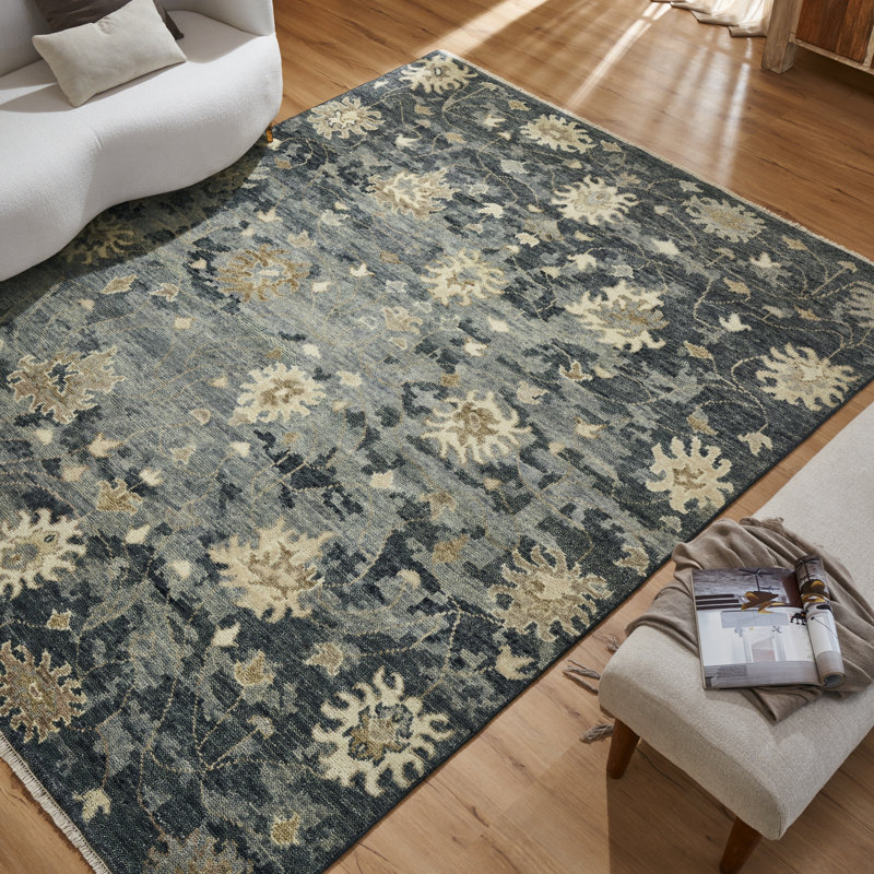 Oushara Hand Knotted Wool Oriental Area Rug, Runner 2'6" x 10'