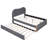 Upholstered Platform Bed with Wood Supporting Feet and Trundle Aevah-1784054969-1784054970