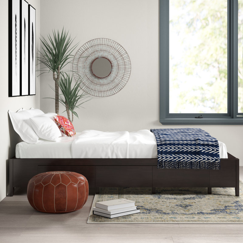 Mariel Solid Wood Standard Storage Bed, Queen