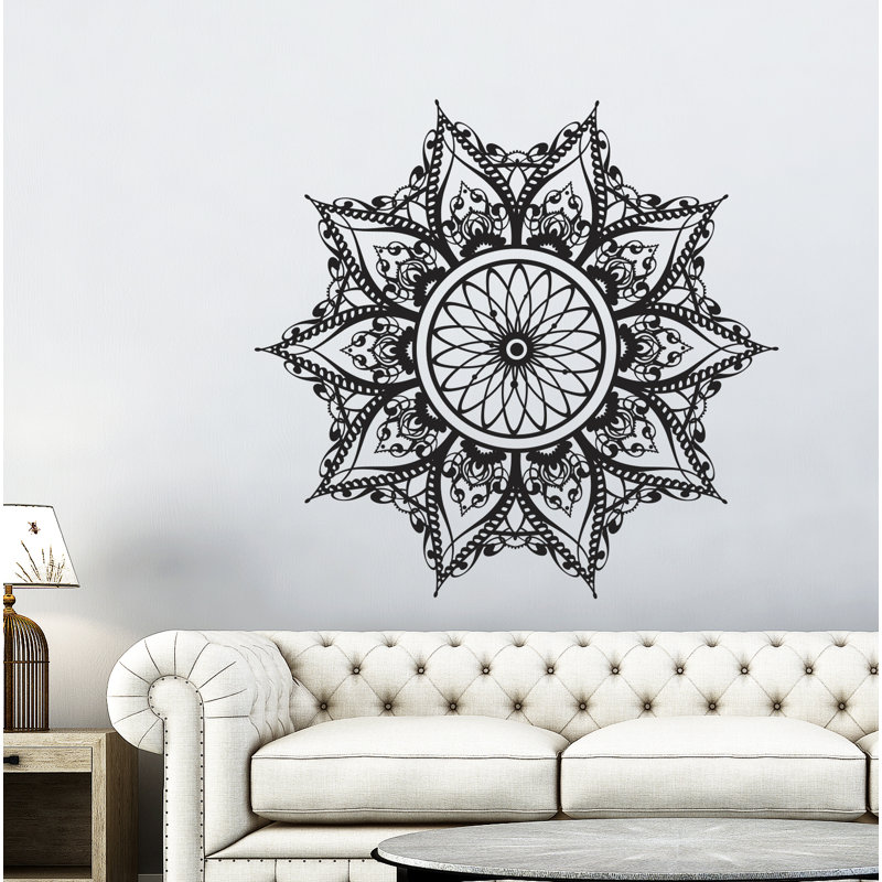 Adhésif décoratif mandala, Noir, H 36 po x l 36 po