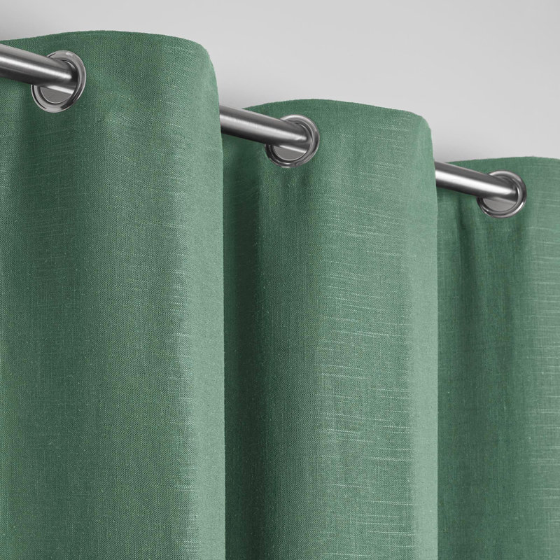Bellavista Room Darkening Curtain Single Panel, Green, Width 200 x Drop 280cm