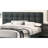 Full Size Bed With Charcoal Polyfiber Headboard And Strong Platform Construction For Bedroom Upholstered Dependable Bedframe-2041879083-2041879082