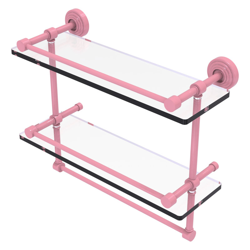 Tablette flottante avec porte-serviettes 2 pièces Waverly Place, H 12 po x l 16 po x P 5 po, Rose