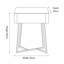 Angeliah 50cm W Metal Bedside Table-111122263