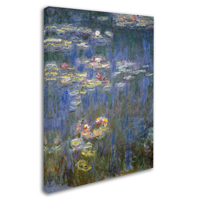 "water lilies iv 1840-1926" par claude monet, reproduction d’art sur toile tendue