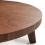 Table basse irrégulière ronde en bois massif de noyer