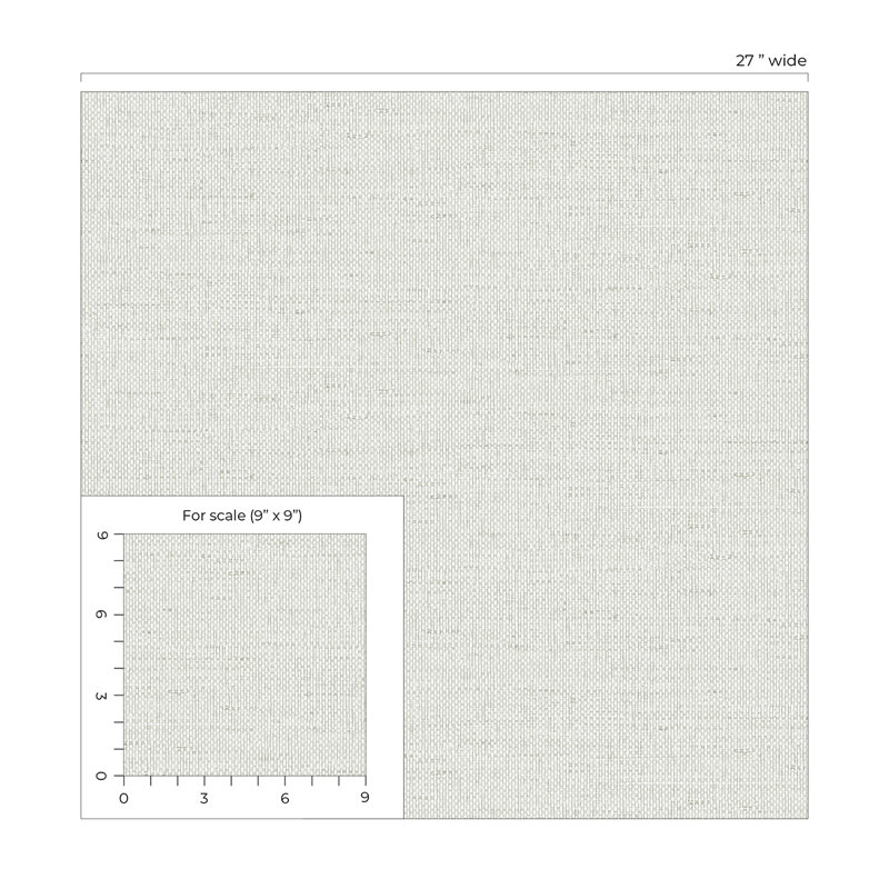 Rouleau de papier peint embossé 3D L 27 pi x l 27 po Chariyah, Gris aile