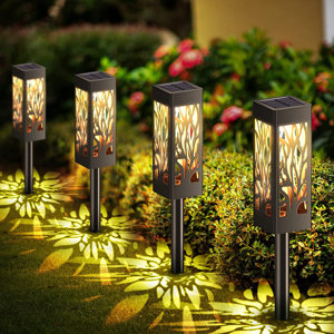 Bucasa Solar Pathway Lights Outdoor 8 Pack, Upgraded Solar Panel Waterproof Auto On/off Solar Garden Lights, Led Bright Landscape Outdoor Solar Lights Decorative For Garden, Yard, Patio, Walkway