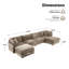 Canapé modulaire surdimensionné rembourré de duvet avec repose-pieds-878750202-905222865