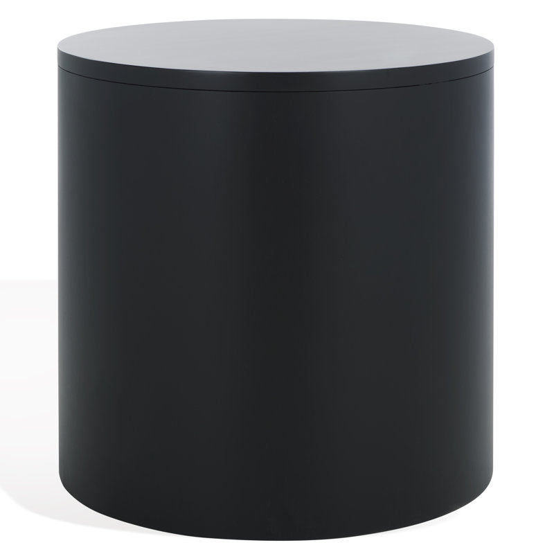 Daiya Round 1 Draw Wood Nightstand, Black