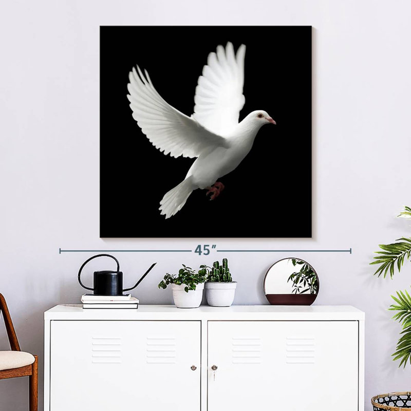 Brampt White Dove, 33'' H x 33'' W