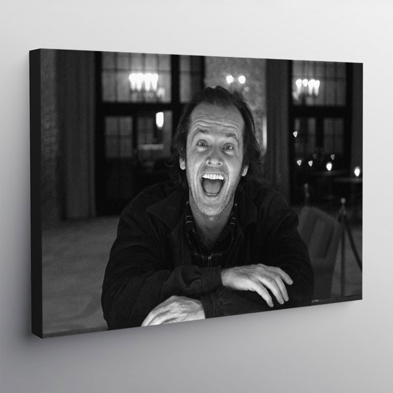 Jack Nicholson In The Shining - Wrapped Canvas Print, 84cm H x 120cm W x 4cm D