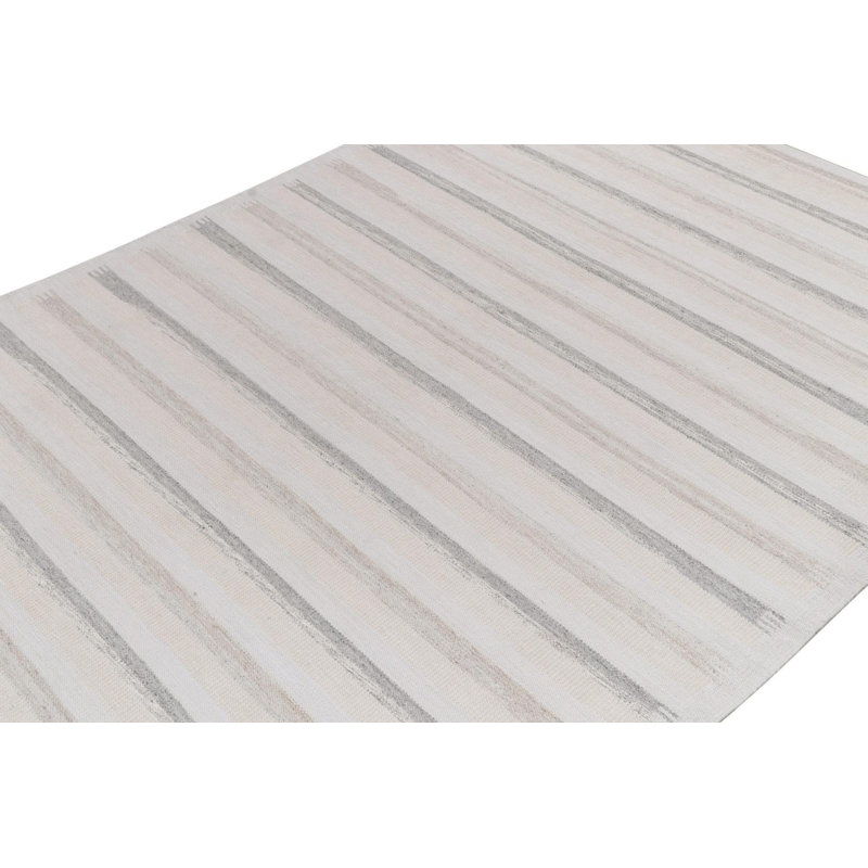 Scandinavian Wool Geometric Area Rug, Rectangle 10' x 14'