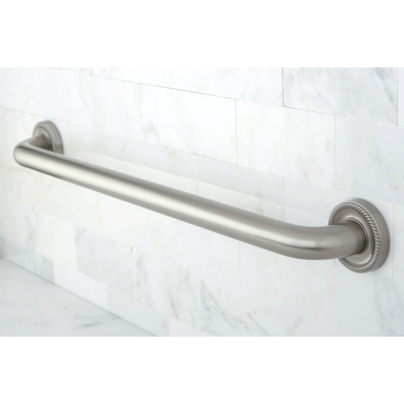 Kingston Brass Camelon 1-1/4 Inch O.D Grab Bar, 30" W, Brushed Nickel
