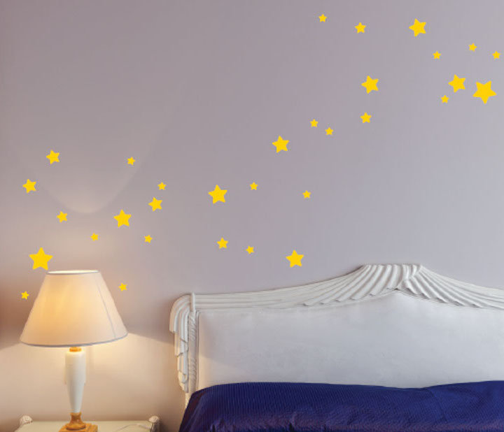 Non-Wall Damaging Wall Decal, Light Yellow, 29" H x 70" W x 0.01" D