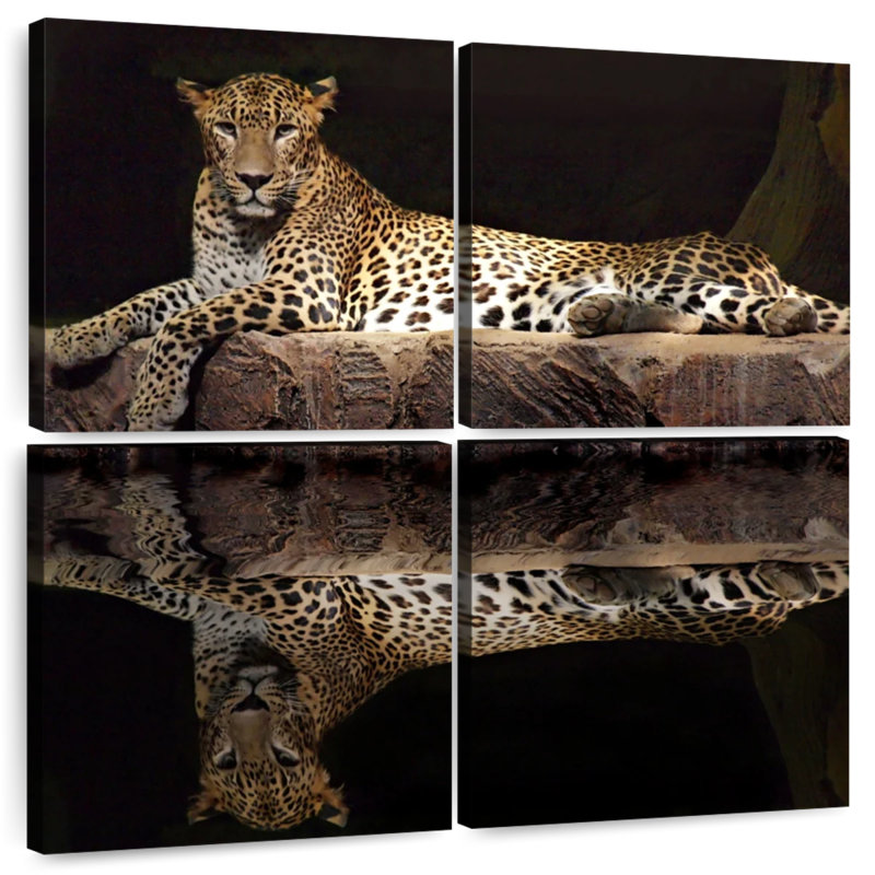 Brampt Leopard Water Reflection
