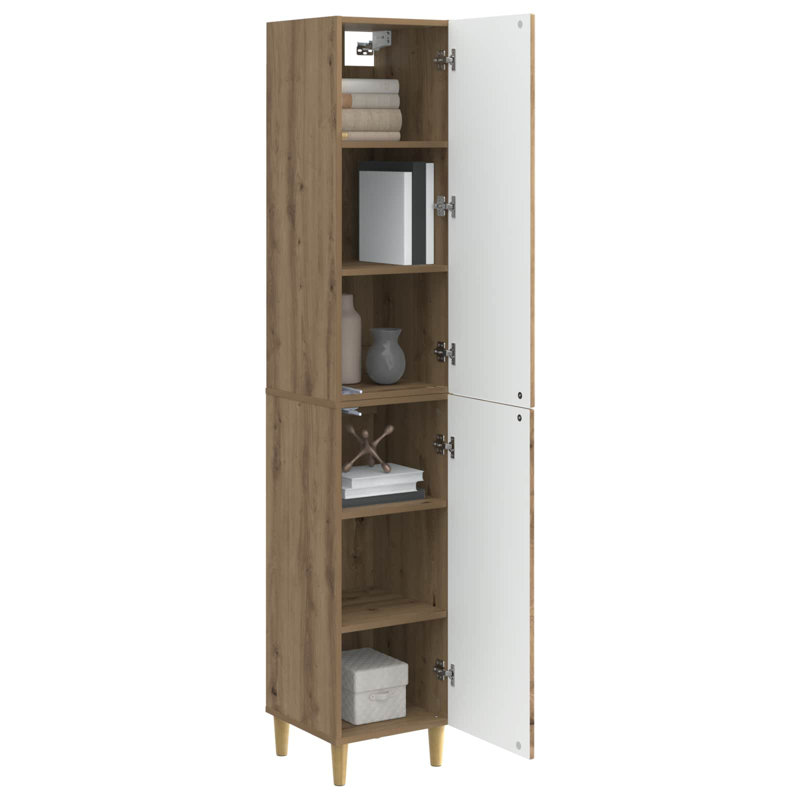 2 -Door 4 Storage Cabinet, Artisan Oak
