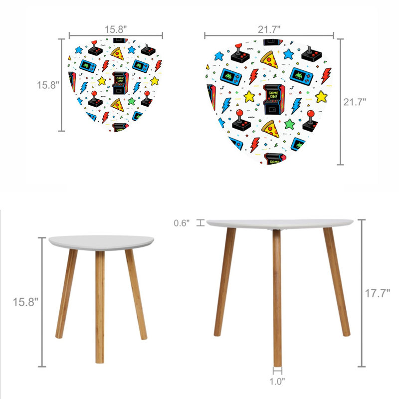 Ensemble de 2 tables basses gigognes Triangle