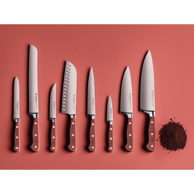 WÜSTHOF Classic Color Coral Peach 4 Piece Steak Knife Set, Tasty Sumac