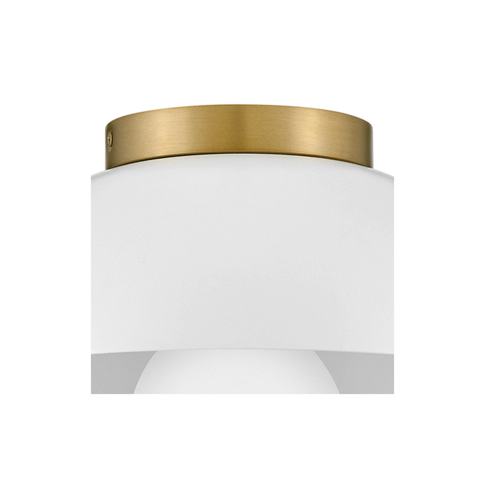 Kebo Single Light Metal Flush Mount, Matte White